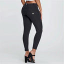 WRUP Denim - Mid Rise - 7/8 Length - Black + Black Stitching