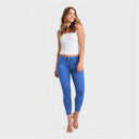 WRUP Denim - Mid Rise - 7/8 Length - Cobalt Blue + Blue Stitching