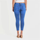 WRUP Denim - Mid Rise - 7/8 Length - Cobalt Blue + Blue Stitching