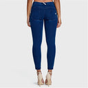 WRUP Denim - Mid Rise - 7/8 Length - Dark Blue + Blue Stitching