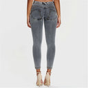 WRUP Denim - Mid Rise - 7/8 Length - Grey + Yellow Stitching