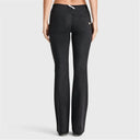 WRUP Denim - Mid Rise - Bell Bottom Flare - Black + Black Stitching