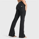 WRUP Denim - Mid Rise - Bell Bottom Flare - Black + Black Stitching