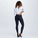 WRUP Denim - Mid Rise - Full Length - Black + Black Stitching