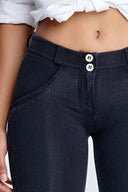 WRUP Denim - Mid Rise - Full Length - Black + Black Stitching