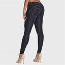 WRUP Denim - Mid Rise - Full Length - Black + Yellow Stitching