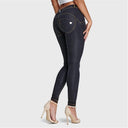 WRUP Denim - Mid Rise - Full Length - Black + Yellow Stitching