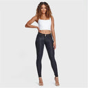 WRUP Denim - Mid Rise - Full Length - Black + Yellow Stitching