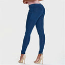 WRUP Denim - Mid Rise - Full Length - Dark Blue + Blue Stitching