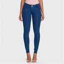 WRUP Denim - Mid Rise - Full Length - Dark Blue + Blue Stitching