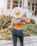 WRUP Denim - Mid Rise - Full Length - Dark Blue + Blue Stitching