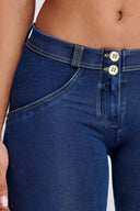 WRUP Denim - Mid Rise - Full Length - Dark Blue + Yellow Stitching