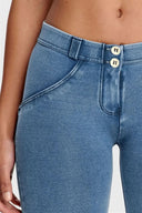 WRUP Denim - Mid Rise - Full Length - Light Blue + Blue Stitching