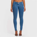 WRUP Denim - Mid Rise - Full Length - Light Blue + Yellow Stitching