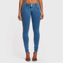 WRUP Denim - Mid Rise - Full Length - Light Blue + Yellow Stitching