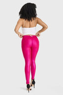 WRUP Disco Pants - Mid Rise - Full Length - Hot Pink