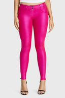 WRUP Disco Pants - Mid Rise - Full Length - Hot Pink