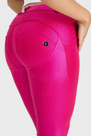 WRUP Disco Pants - Mid Rise - Full Length - Hot Pink
