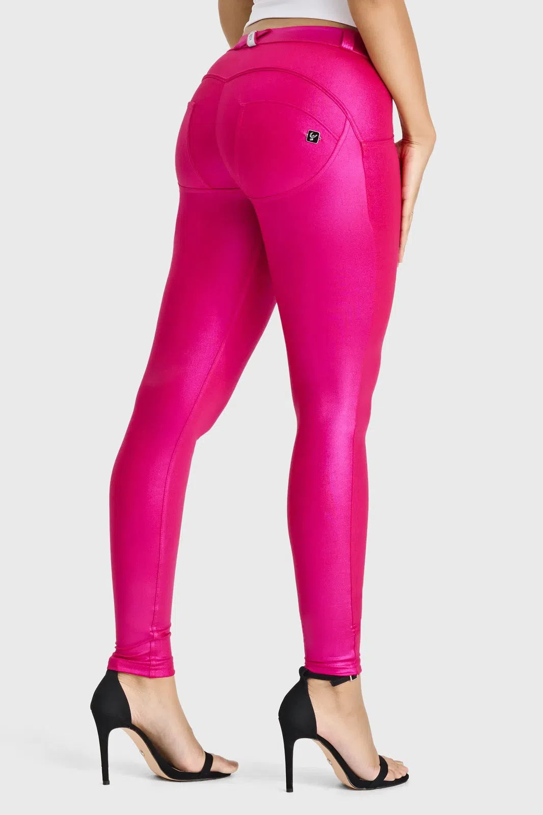 WRUP Disco Pants - Mid Rise - Full Length - Hot Pink 1