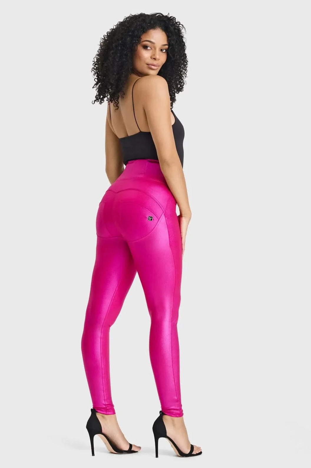 WRUP Disco Pants - Super High Waisted - Full Length - Hot Pink