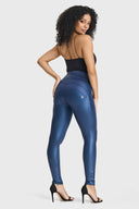 WRUP Disco Pants - Super High Waisted - Full Length - Navy Blue