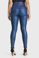 WRUP Disco Pants - Super High Waisted - Full Length - Navy Blue