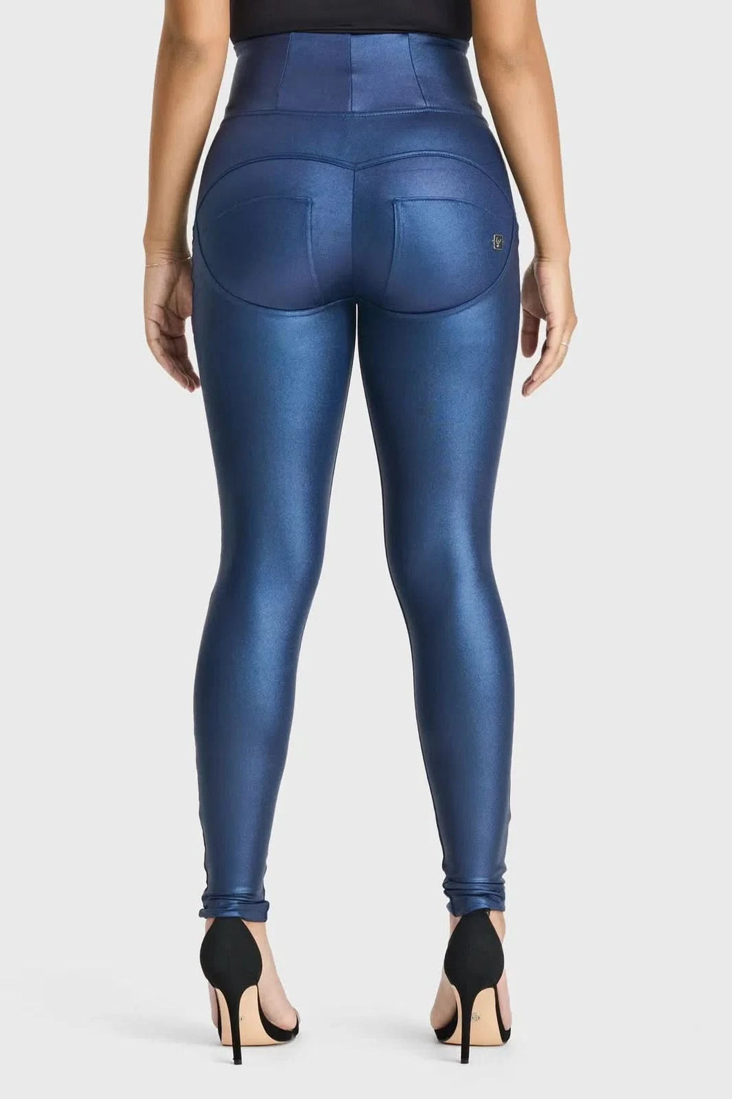 WRUP Disco Pants - Super High Waisted - Full Length - Navy Blue