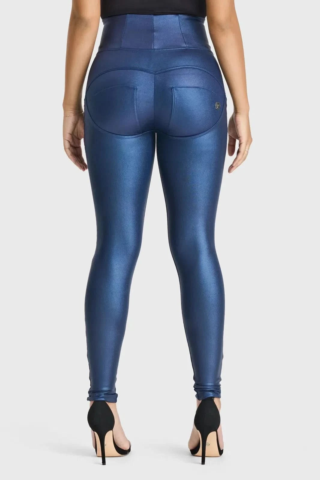 WRUP Disco Pants - Super High Waisted - Full Length - Navy Blue