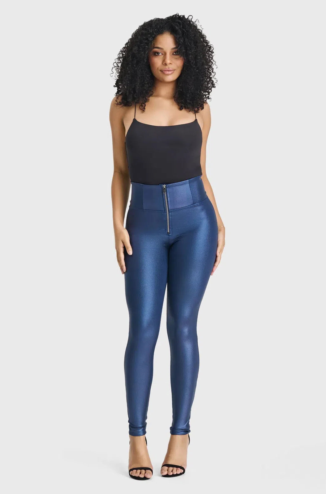 WRUP Disco Pants - Super High Waisted - Full Length - Navy Blue