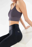 WRUP Diwo Sport - High Waisted - 7/8 Length - Black with Lurex Waistband
