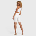 WRUP Drill Limited Edition - High Waisted - Biker Shorts - White