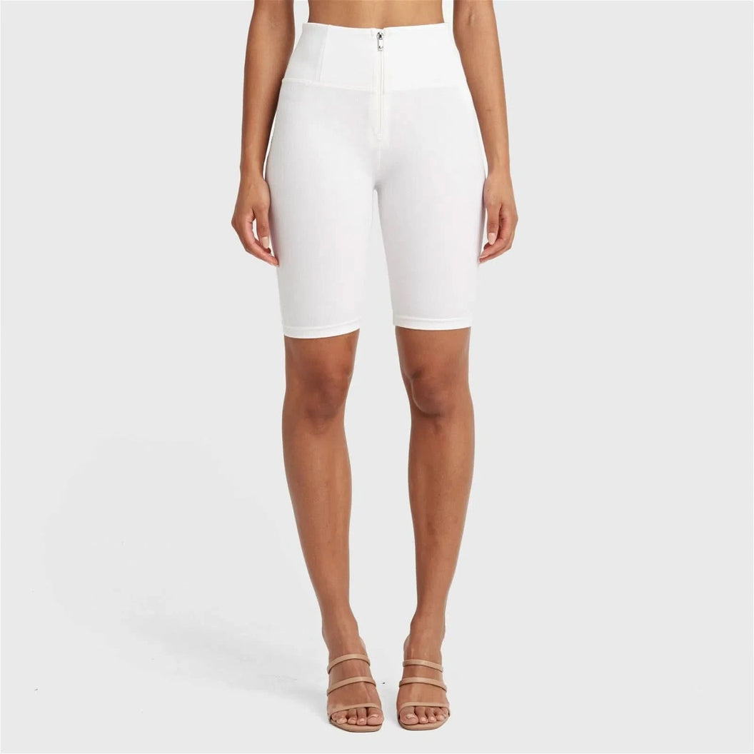 WRUP Drill Limited Edition - High Waisted - Biker Shorts - White