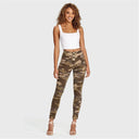 WRUP Fashion 3 Button - High Waisted - 7/8 Length - Brown Camo