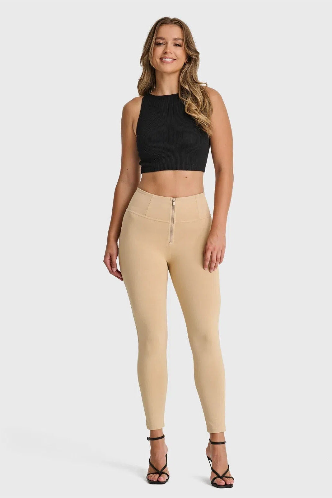 WRUP Fashion - High Waisted - 7/8 Length - Latte 3