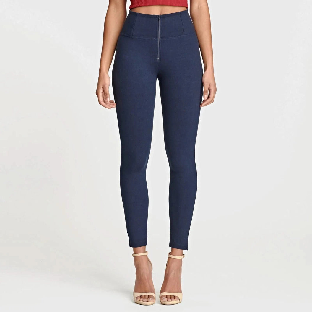 WRUP Fashion - High Waisted - 7/8 Length - Navy Blue