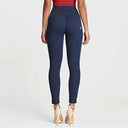 WRUP Fashion - High Waisted - 7/8 Length - Navy Blue