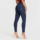 WRUP Fashion - High Waisted - 7/8 Length - Navy Blue