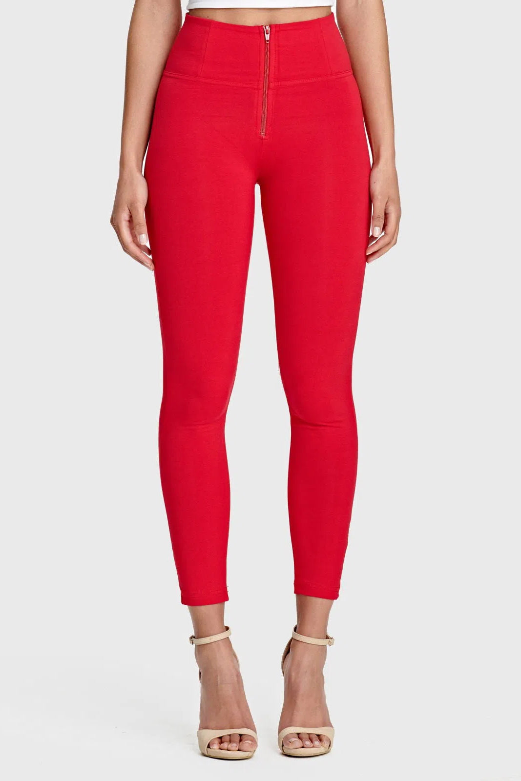 WRUP Fashion - High Waisted - 7/8 Length - Red 2