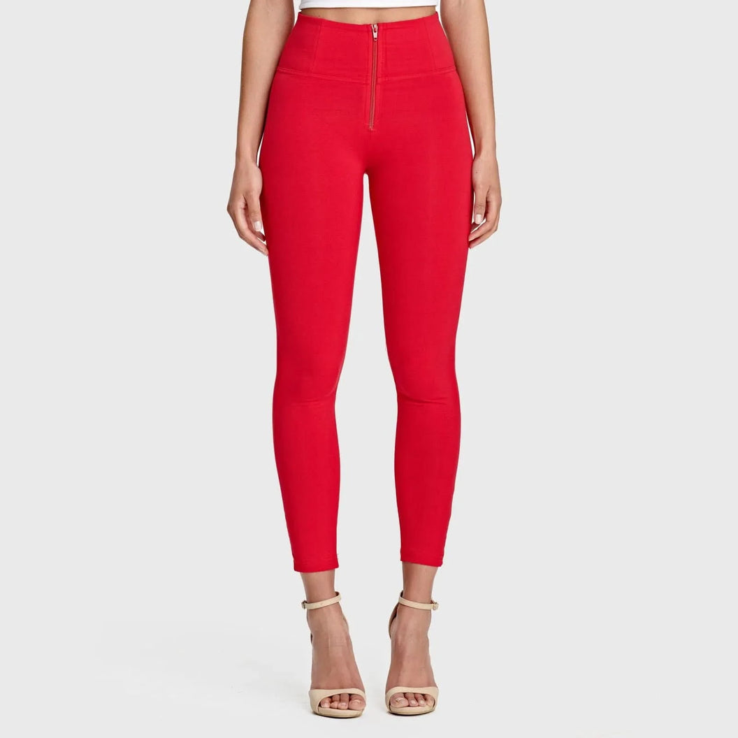 WRUP Fashion - High Waisted - 7/8 Length - Red