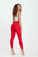 WRUP Fashion - High Waisted - 7/8 Length - Red