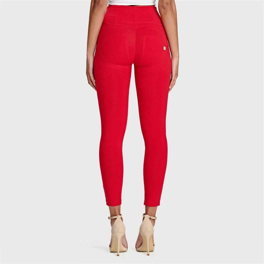 WRUP Fashion - High Waisted - 7/8 Length - Red