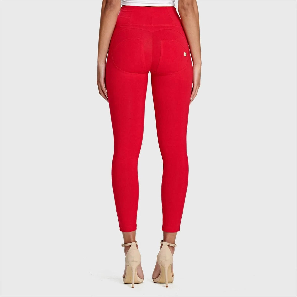 WRUP Fashion - High Waisted - 7/8 Length - Red