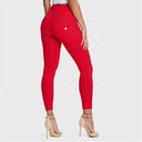 WRUP Fashion - High Waisted - 7/8 Length - Red