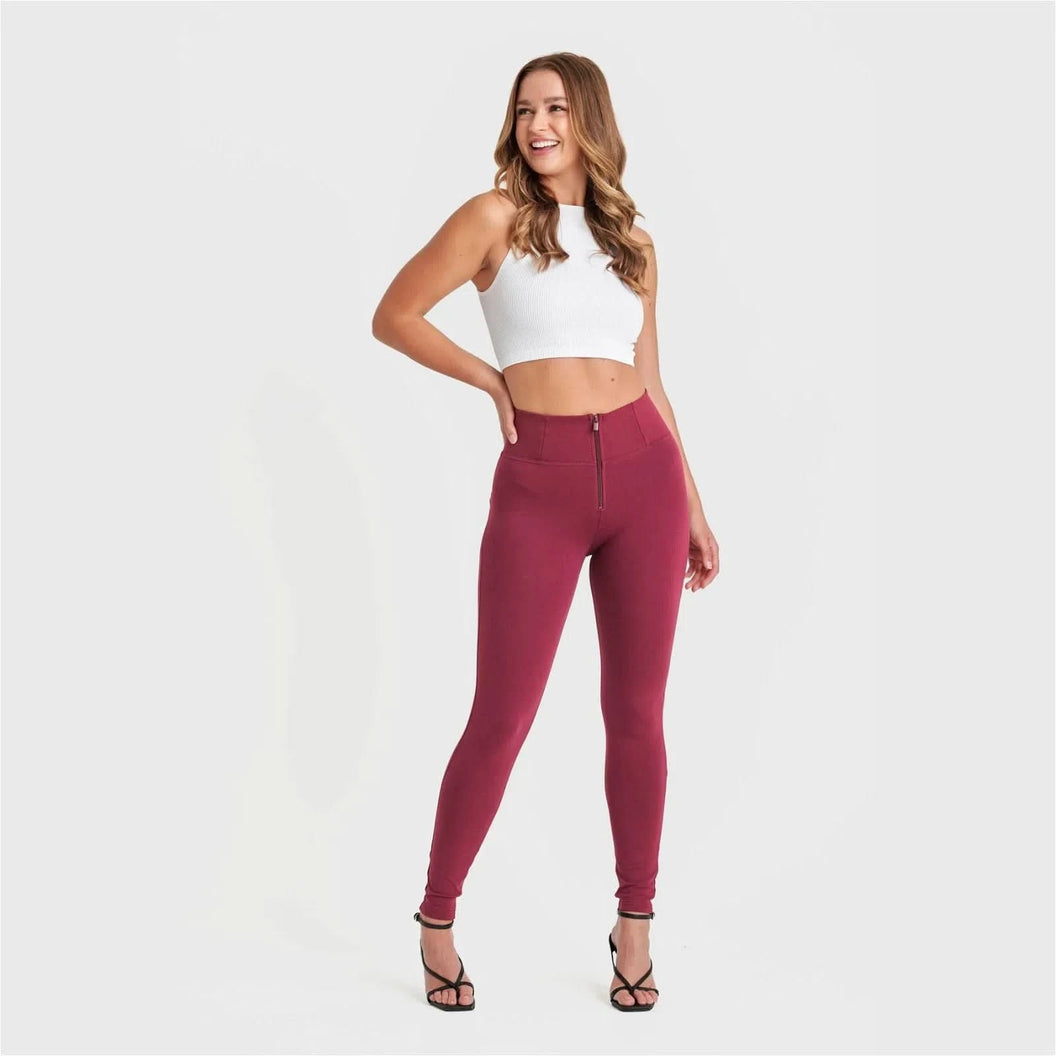 WRUP Fashion - High Waisted - Full Length - Burgundy