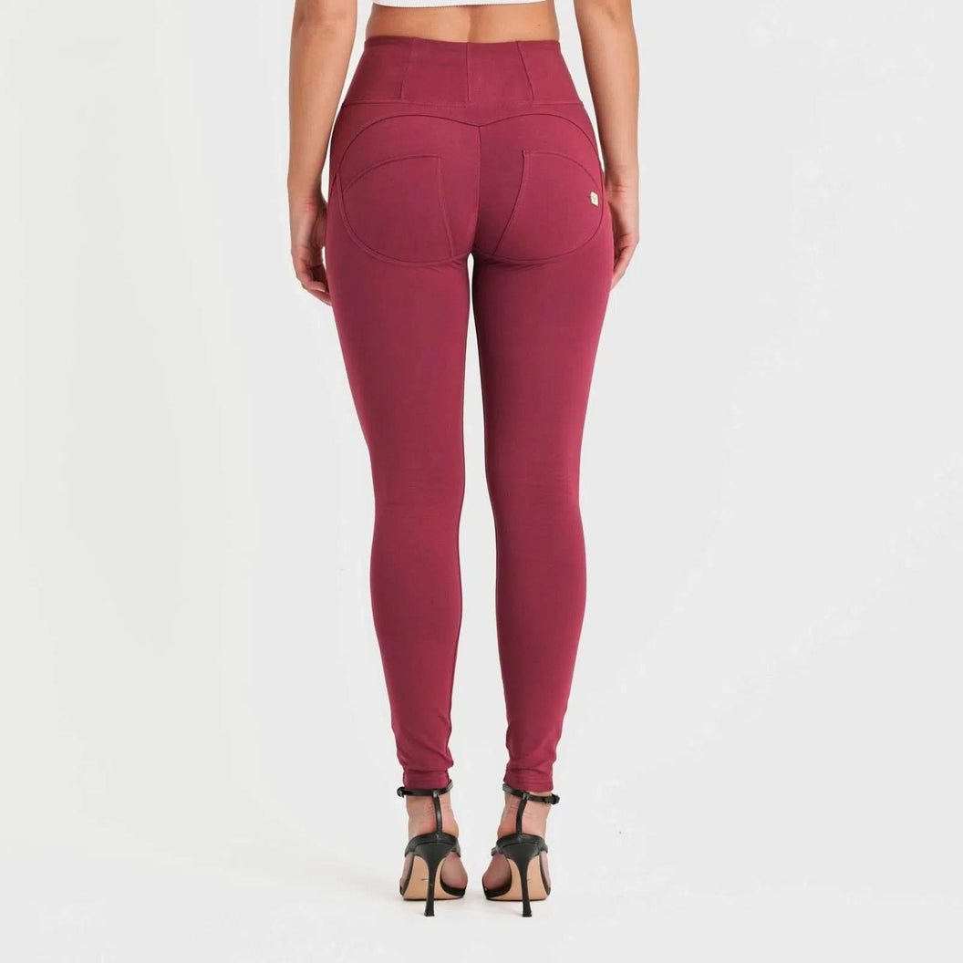 WRUP Fashion - High Waisted - Full Length - Burgundy