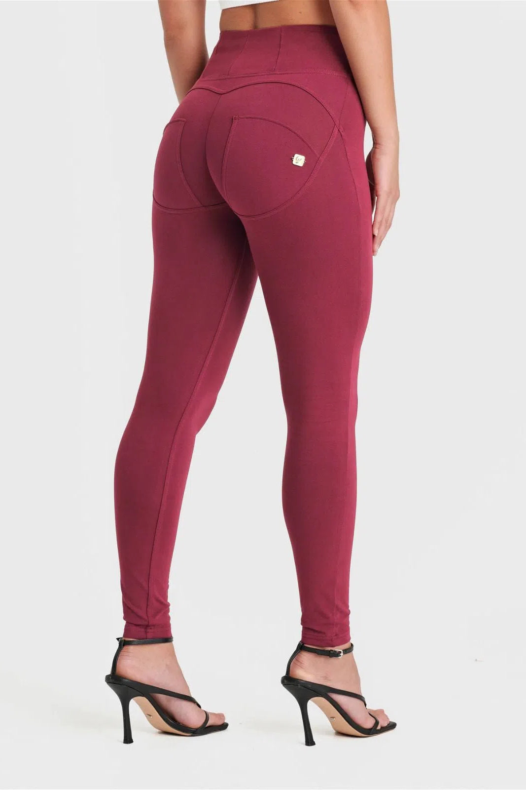 WRUP Fashion - High Waisted - Full Length - Burgundy 1