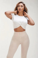 WRUP Fashion - High Waisted - Full Length - Light Beige