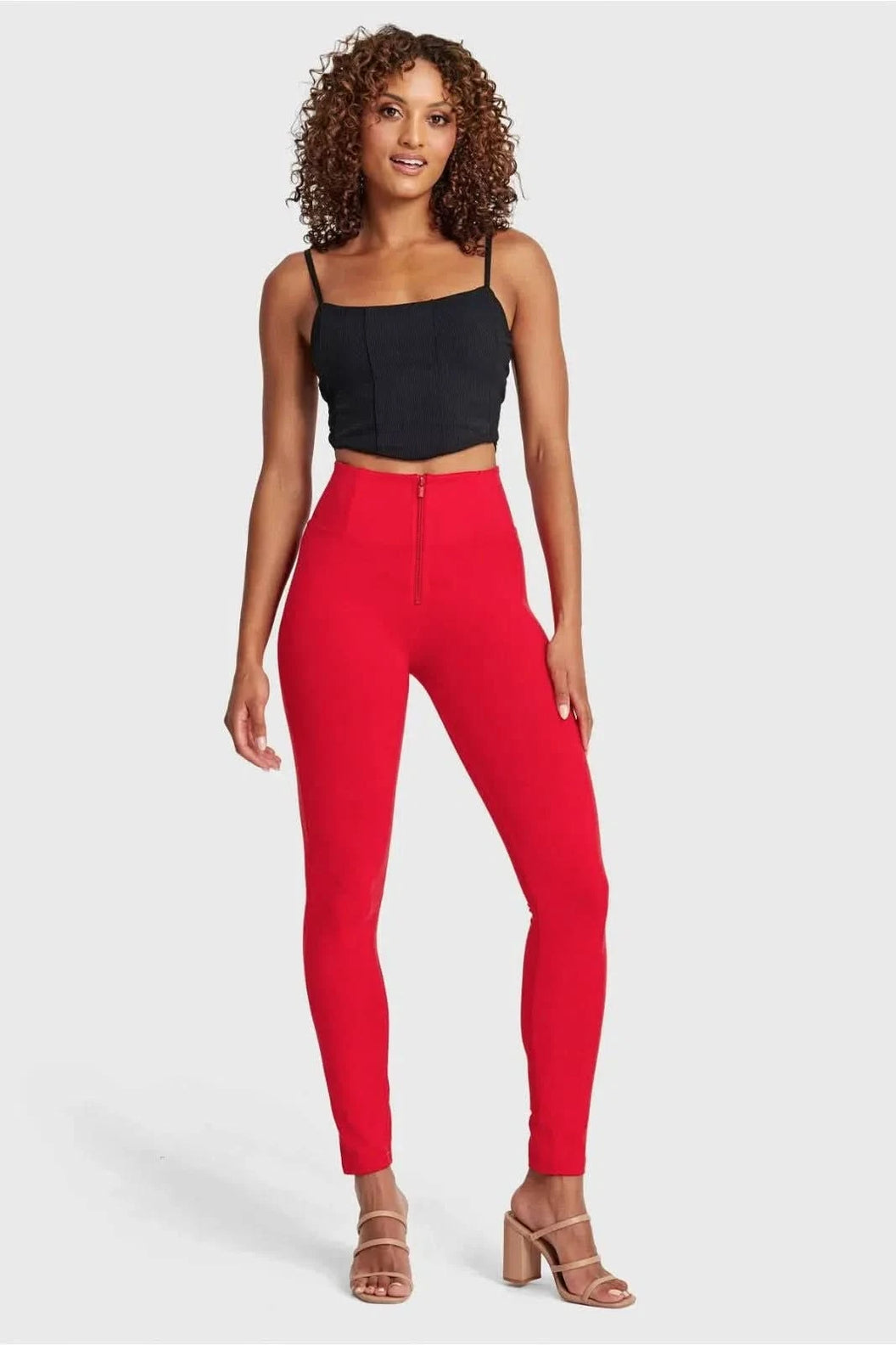 WRUP Fashion - High Waisted - Full Length - Red