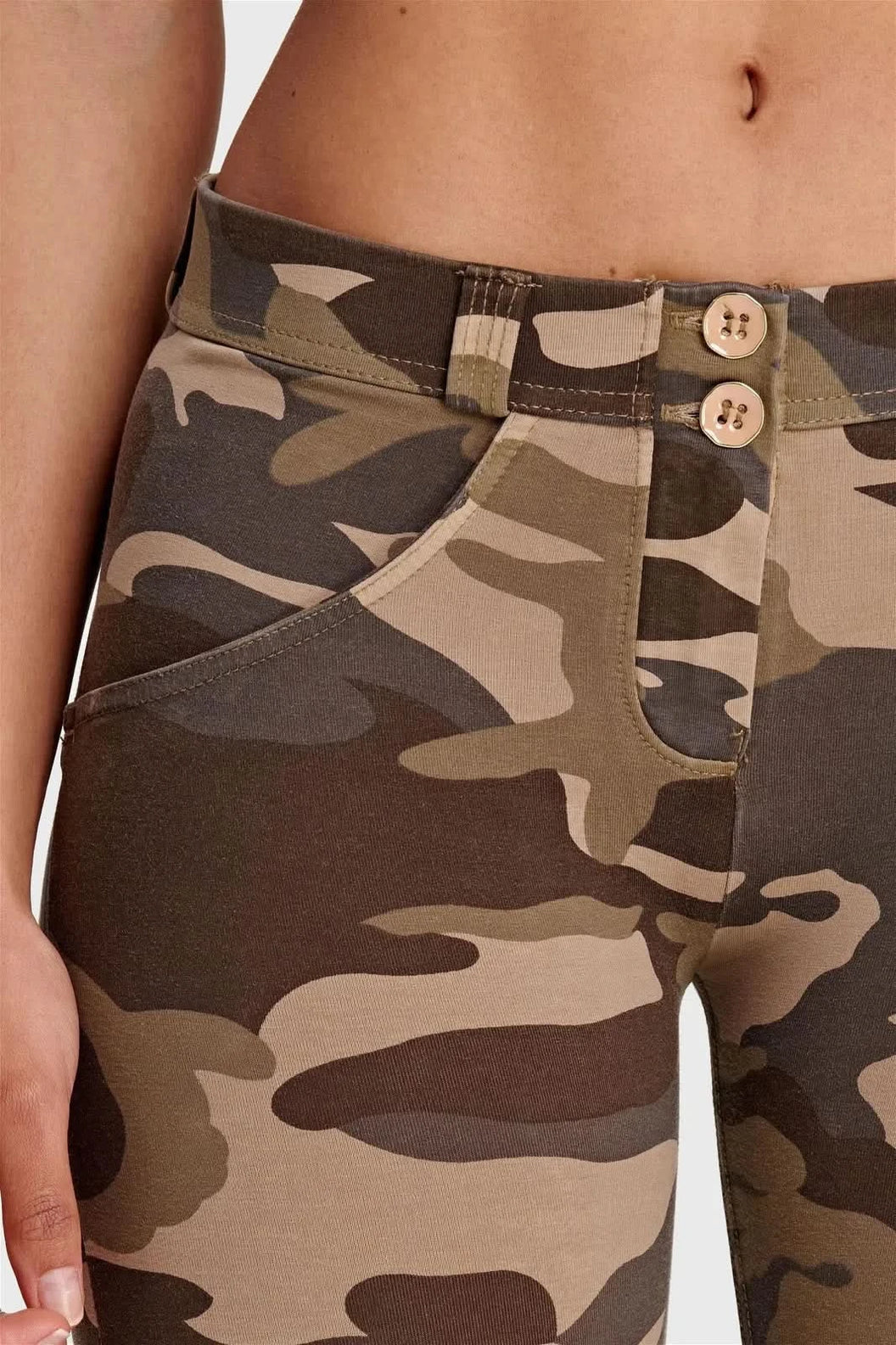 WRUP Fashion - Mid Rise - 7/8 Length - Brown Camo