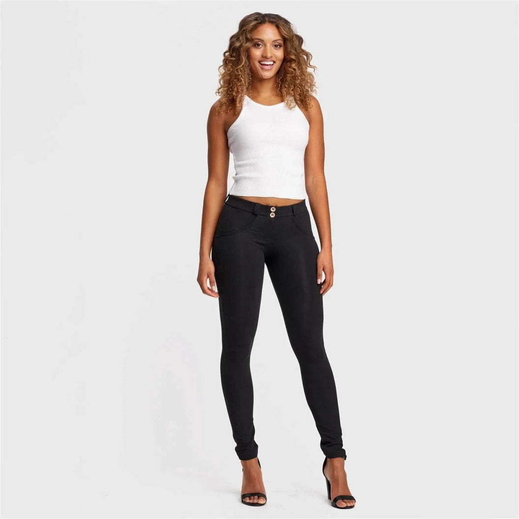 OLD - Mid Rise Full Length WRUP Fashion - Black